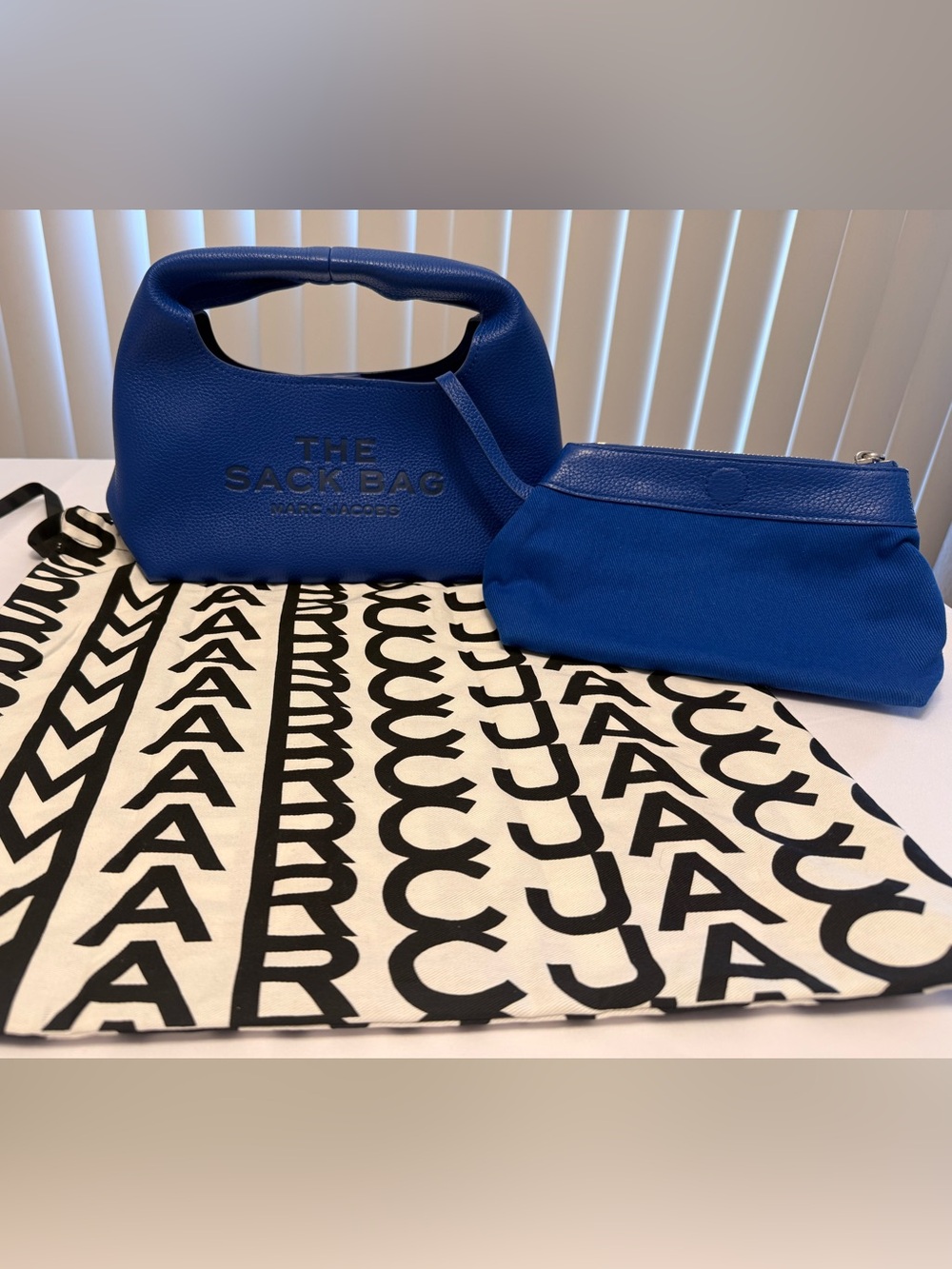 Marc Jacobs The Sack Bag in Cobalt Blue with Matching Pouch